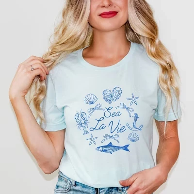 Футболка с коротким рукавом Sea La Vie Collage синего цвета
