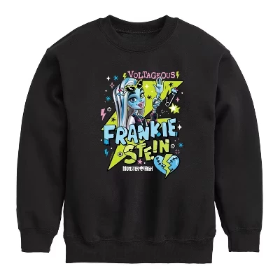 Флисовая толстовка Frankiestein с волнистым рисунком и длинным рукавом черного цвета