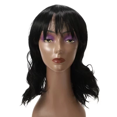Женский парик Unique Bargains 16″ кудрявый, черный