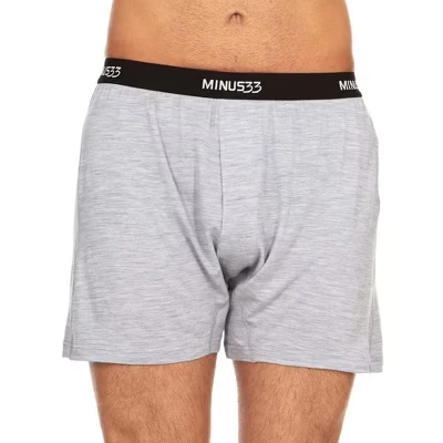 Мужские шерстяные трусы-боксеры Micro Weight - Woolverino серого цвета