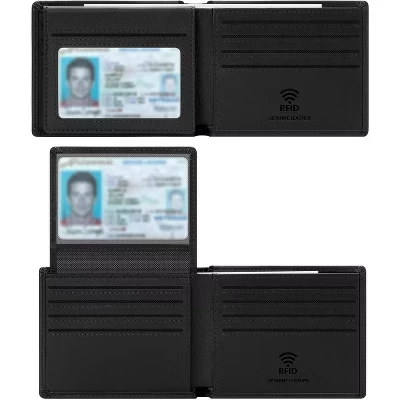 Мужское портмоне LEVEN SIXTEEN кожаное с RFID, черное
