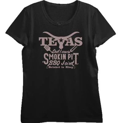 Женская футболка Bioworld «Texas Smokin Pit», черная