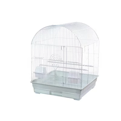 Клетка для птиц A&E Cage Company Round Top малая стальная, белая