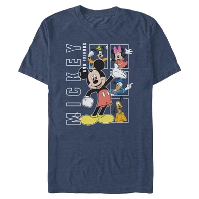 Мужская футболка Mickey & Friends Happy Pals синего цвета