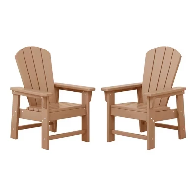 Детский садовый пластиковый стул Malibu Kids из Адирондака (комплект из 2-х) из тикового дерева