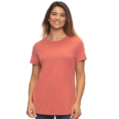 Женская футболка из трикотажа Slub с круглым вырезом dusty cedar