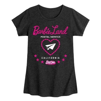 Футболка для девочек Barbie Land Postal Service, черная