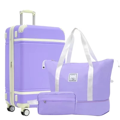Чемодан Whisen 28″ с колесами и замком TSA, фиолетовый