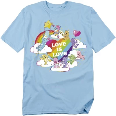 Men's : Unlock The Magic Love Is Love Togetherness Bear T-Shirt light blue