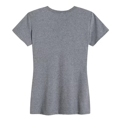 Женская футболка с коротким рукавом и рисунком мишки Джиджи heather grey