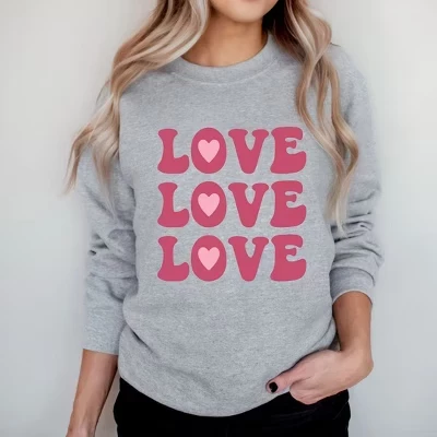 Женский свитшот Simply Sage Market Love Love Love, графитовый