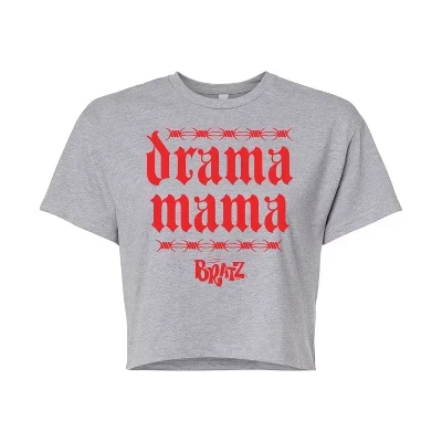 Женская укороченная футболка с рисунком Drama Mama