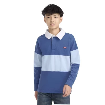 Поло для мальчиков Levi's с длинным рукавом, синее
