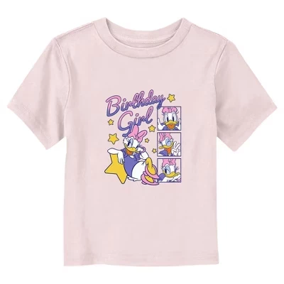 Футболка для девочки-звезды на день рождения от Mickey & Friends Daisy Duck розовая