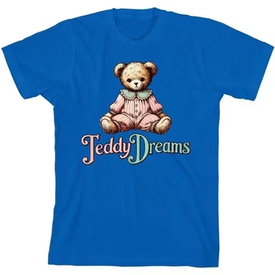 Футболка с круглым вырезом и коротким рукавом для мальчика Teddy Dreams из натурального хлопка