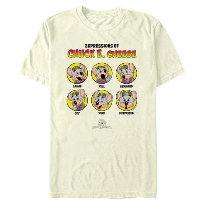 Мужская футболка Chuck E. Cheese Classic Expressions бежевого цвета