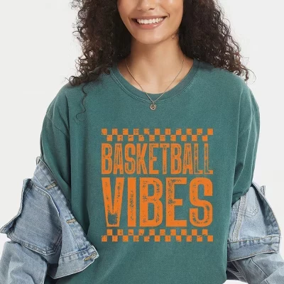 Basketball Vibes, Клетчатая футболка с принтом 