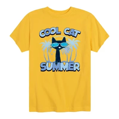 Летняя футболка с коротким рукавом и рисунком Cool Cat Summer Ptc желтого цвета