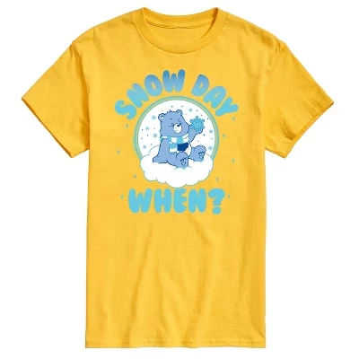 Мужская футболка Care Bears Snow Day When, желтая