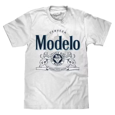 Футболка Modelo Cerveza белого цвета