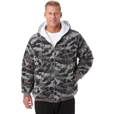 Мужское худи kingsize explorer plush fleece, серая