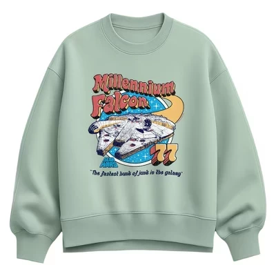 Женская толстовка Milennium Falcon Fastest Junk Oversize из флиса с капюшоном seafoam