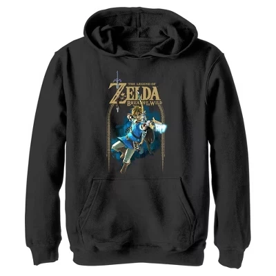 Детское худи Nintendo Zelda Breath of the Wild, черное