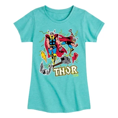 Приталенная футболка с коротким рукавом и графическим рисунком в стиле Thor Stickers бирюзового цвета