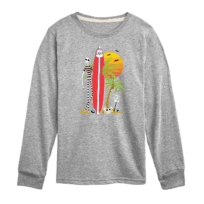 Футболка с изображением пляжного серфера Ghost Dog Beach Surfer с длинным рукавом athletic heather