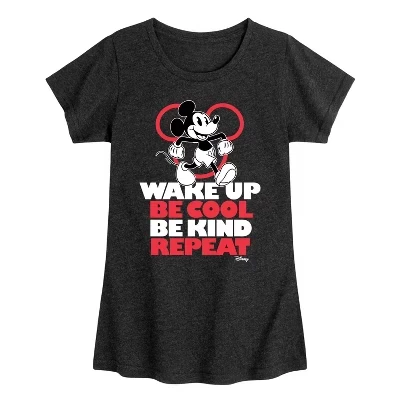 Футболка для девочек Disney Wake Up, черная
