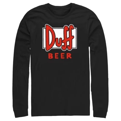Мужской лонгслив The Simpsons Duff Beer, черный