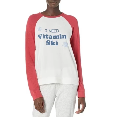 Женский джемпер PJ Salvage I Need Vitamin Ski, красный