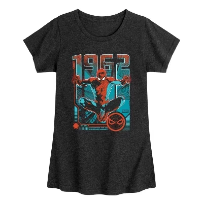 Футболка для девочек Spider-Man 1962 Digital, черная
