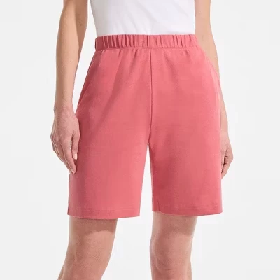 Женские спортивные трикотажные шорты с высокой посадкой soft mojave rose