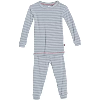 Детская полосатая пижама City Threads, бетонного цвета