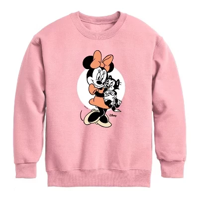 Флисовая толстовка с длинным рукавом Minnie Mouse & Figaro Hugs с графическим рисунком сиреневого цвета