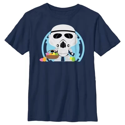 Boy's  Stormtroopers Are Ready To Hunt Eggs On Easter T-Shirt blue