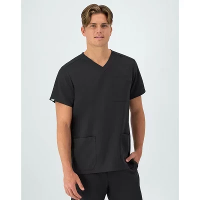 Мужской скраб-топ Comfort Fit с V-образным вырезом new ebony