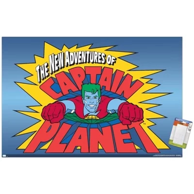 Постер Trends International Captain Planet, белый