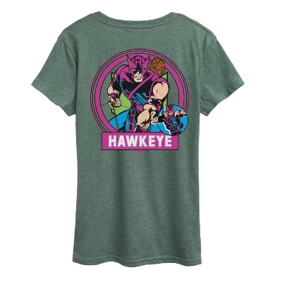 Женская футболка с коротким рукавом с логотипом Hawkeye Circle и графическим рисунком heather juniper