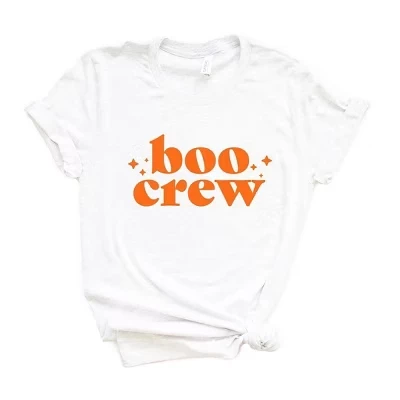 Женская футболка Boo Crew Stars с коротким рукавом и графическим рисунком белого цвета