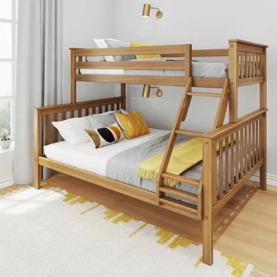 Двухъярусная кровать Max & Lily Twin XL/Queen, ореховая
