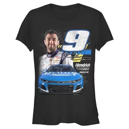 Женская футболка Hendrick Chase Elliott №9, черная
