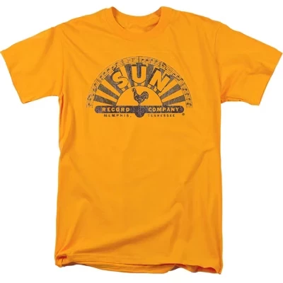 Мужская футболка с логотипом Sun Worn золотистого цвета