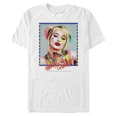 Мужская футболка Harley Quinn Blowing Kiss с изображением хищных птиц, белая