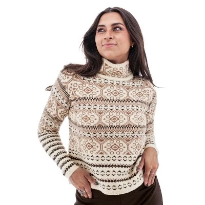 Женский свитер Melrose Fair Isle с изображением белой цапли