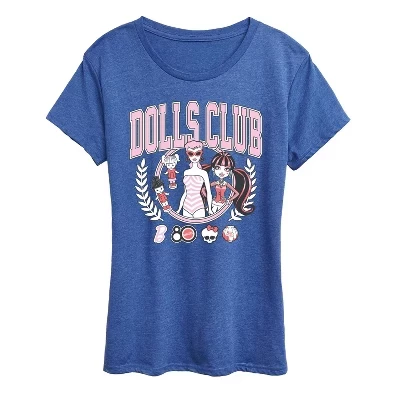 Женская футболка Dolls Club с коротким рукавом и рисунком, синяя