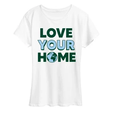 Женская футболка Instant Message Love Your Home, белая