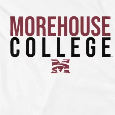 Мужская официальная футболка Morehouse College белого цвета