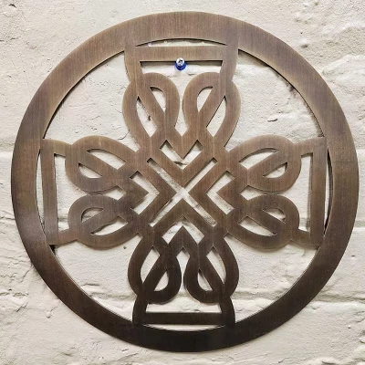 Панно SlickBlue Celtic, крест, 30 см, античная латунь